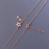 925 Silver Necklace Student Clavicle Chain Female Stars Women