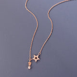 925 Silver Necklace Student Clavicle Chain Female Stars Women