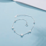 925 Silver Star Ball Charm Bracelet for Women