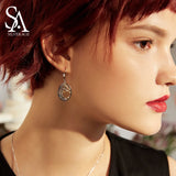 925 Silver Tree of Life Drop Earrings for Women