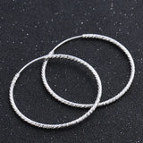 S925 Sterling Silver Earrings Women Large Hoops Hot