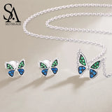 Butterfly Sterling Earrings Silver 925 Woman Original Tide Female Small