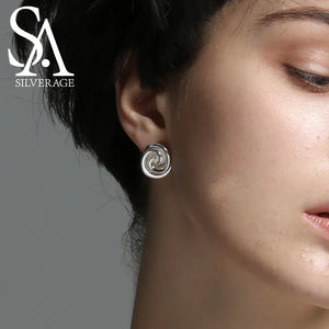 925 Sterling Silver Rose Stud Earrings for Women