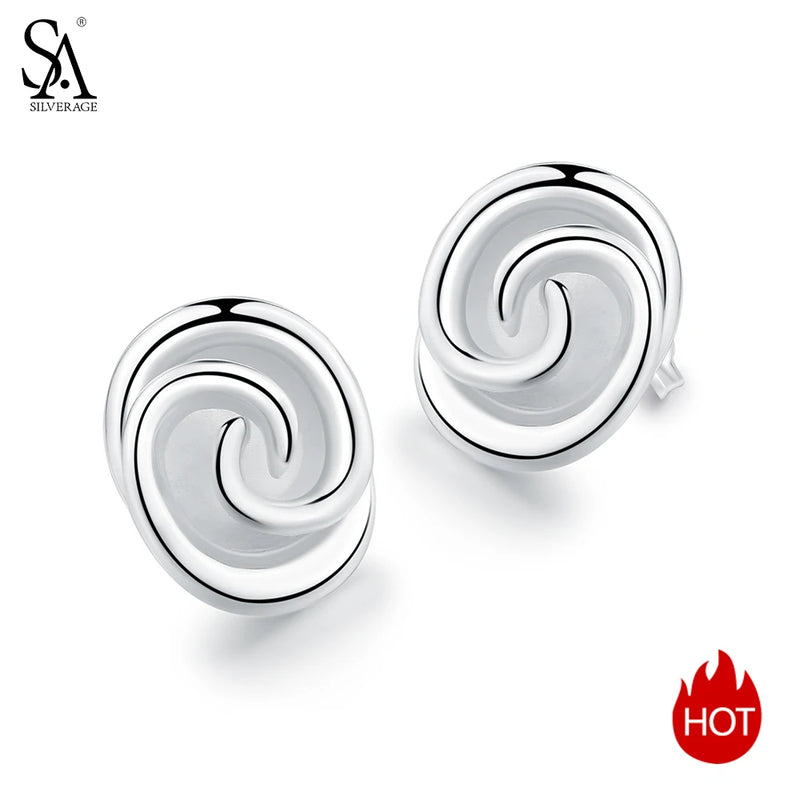 925 Sterling Silver Rose Stud Earrings for Women