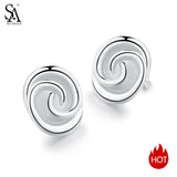 925 Sterling Silver Rose Stud Earrings for Women