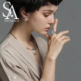 925 Sterling Silver Rose Stud Earrings for Women