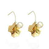 High Pearl Petals Earrings for Women
