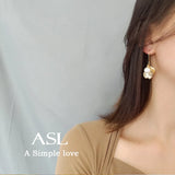 High Pearl Petals Earrings for Women