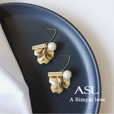 High Pearl Petals Earrings for Women