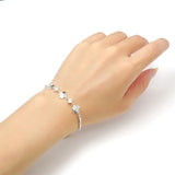 925 Silver Bamboo Chain Bracelet Women's Hand Jewelry