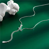 Slim Folding Silver Necklace S925 Sterling Silver