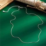 Slim Folding Silver Necklace S925 Sterling Silver