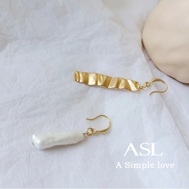 Baroque Pearl Personality Earrings High Decorative Drop Earrings