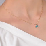 925 Silver Mermaid Tail Pendant Necklace with Chain