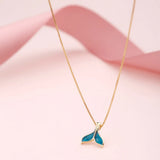 925 Silver Mermaid Tail Pendant Necklace with Chain
