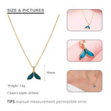 925 Silver Mermaid Tail Pendant Necklace with Chain