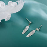 Real 925 Sterling Silver Zircon Drop Earrings for Women