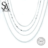 S925 Sterling Silver Accessory Chain Necklace 16/18 Inch 40.5cm