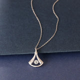 S925 Sterling Silver Necklace Beating Heart Small Skirt Pendant Clavicle Chain