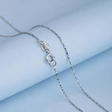 S925 Sterling Silver Starry Clavicle Chain Necklace 1.2mm Thick