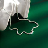 Sparkling Shining Clavicle Chain Silver 925 Jewelry S925 Sterling Silver