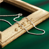 Sparkling Shining Clavicle Chain Silver 925 Jewelry S925 Sterling Silver