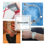 925 Silver Star Bracelet Rhinestone Summer Bangles