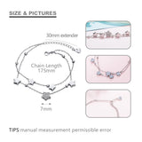 925 Silver Star Bracelet Rhinestone Summer Bangles