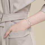 925 Silver Star Bracelet Rhinestone Summer Bangles