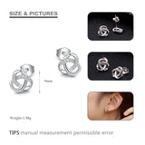 Zirconia Silver Stud Earrings for Women 925 Sterling Silver Woman Accessories
