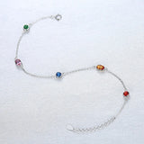 925 Silver Gemstone Chain Bracelet for Women