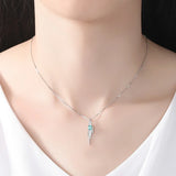 925 Silver Emerald Pendant for Women Wedding Engagement Jewelry