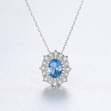 925 Silver Zircon Pendant for Women Valentine Present