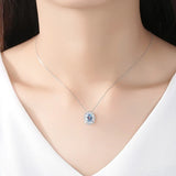 925 Silver Zircon Pendant for Women Valentine Present