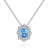 925 Silver Zircon Pendant for Women Valentine Present