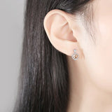 925 Sterling Morganite Wedding Stud Earrings for Women