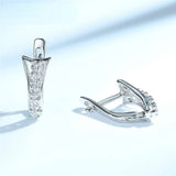 Bohemian Crystal Earclip Sterling Silver S925 Zircon Vintage Earrings