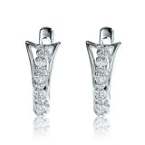 Bohemian Crystal Earclip Sterling Silver S925 Zircon Vintage Earrings