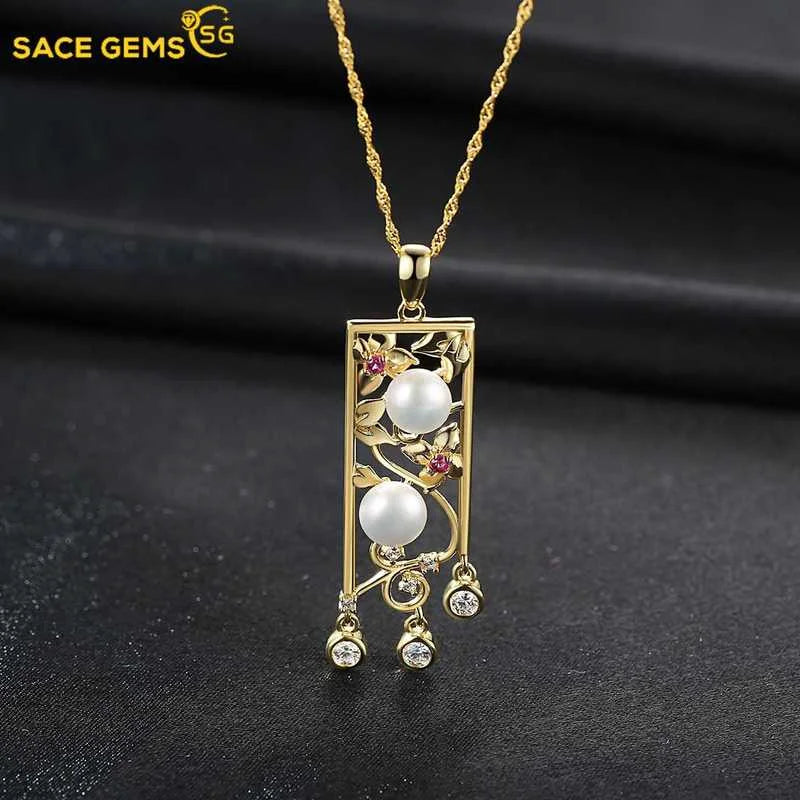 Engraved Allergy Prevention Silver Necklace with Zircon Pearl