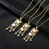 Engraved Allergy Prevention Silver Necklace with Zircon Pearl