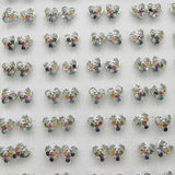 925 Sterling Silver Tourmaline Stud Earrings Wedding Party Fine Jewelry