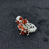 925 Silver Garnet Earrings Wedding Party Fine Jewelry