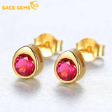 925 Silver Gemstone Stud Earrings Wedding Party Fine Jewelry
