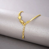 Sterling Silver Bracelet S925 Plated 18K Stacked Square Scale Snake Bone Chain