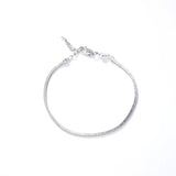 Sterling Silver Bracelet S925 Plated 18K Stacked Square Scale Snake Bone Chain