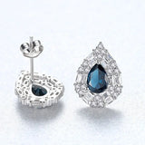 925 Silver Zircon Shape Earrings Wedding Fine Jewelry
