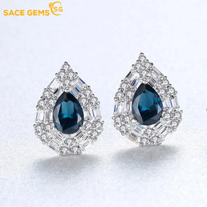 925 Silver Zircon Shape Earrings Wedding Fine Jewelry