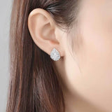 925 Silver Zircon Shape Earrings Wedding Fine Jewelry