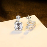 S925 Sterling Silver Pagoda Cut Yellow Diamond Earrings for Wedding Parties