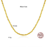 Silver 925 Sterling Necklace Cauliflower Chain Platinum 18K Pure Chain